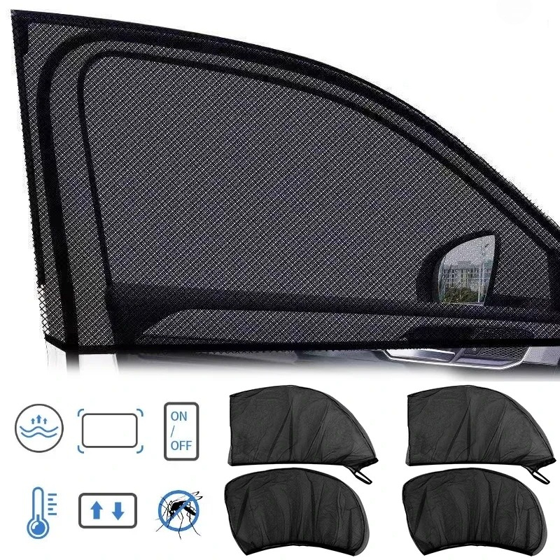 Glass Protector Auto - Parasol de coche con aislamiento antimosquitos,